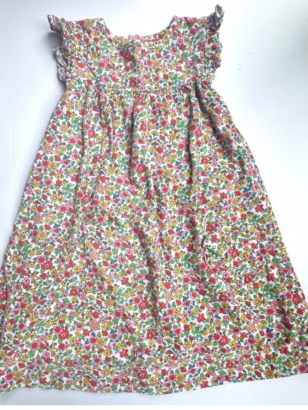 Mini Boden Floral Dress Corduroy, Girls' Size 7-8Y